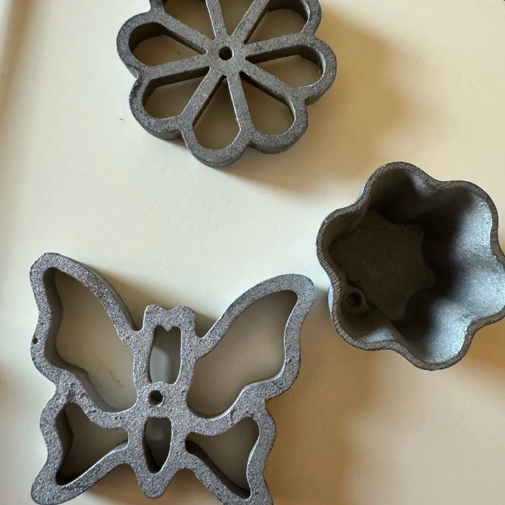 Vintage Rosette Iron set for cookies and pastry shells, etc.